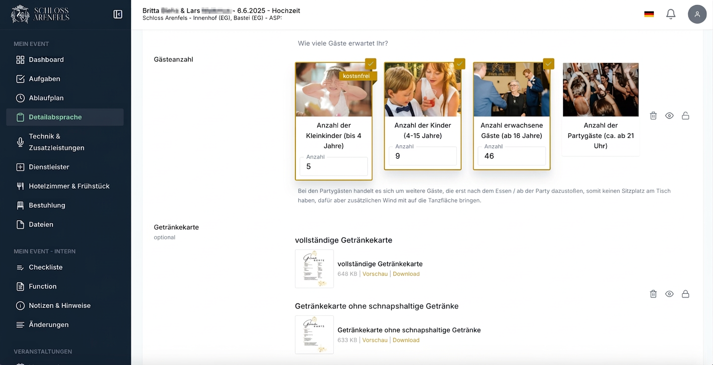 beevent Gästeanzahl – Kategorien und Personenzahlen digital erfassen
